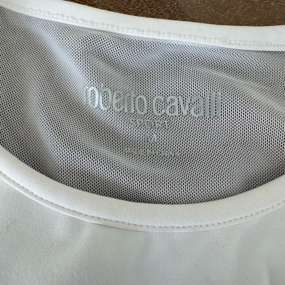 Roberto Cavalli White Long Sleeve Crop Top - Picture 9 of 11